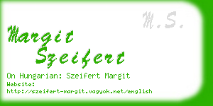 margit szeifert business card